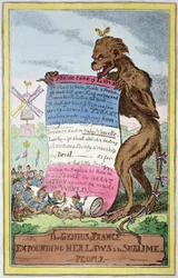 Der Genius Frankreichs, 4. April 1815 (farbige Lithographie)